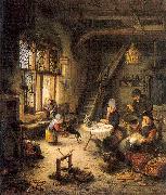 Ostade, Adriaen van Peasant Family in an Interior oil painting picture wholesale
